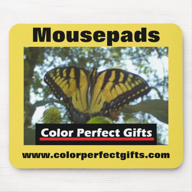 Advertisement Yellow Monarch Mouse Mat (Front)
