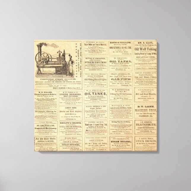 Advertisements Canvas Print (Front)