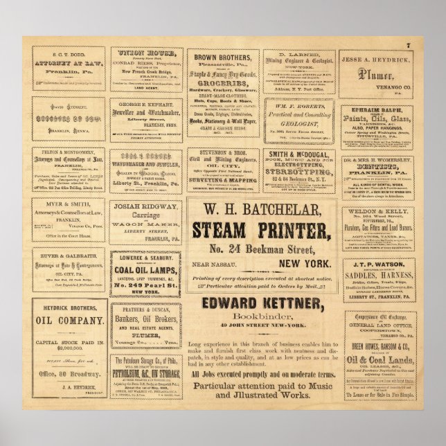 Advertisements for oil poster (Front)