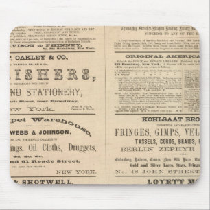 Advertisements for twelve companies, mouse mat