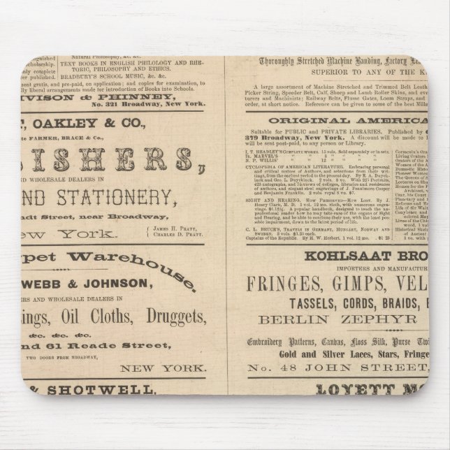 Advertisements for twelve companies, mouse mat (Front)