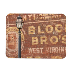 Advertisements on side of building magnet