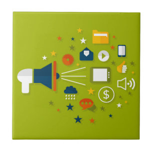 Advertising a megaphone tile