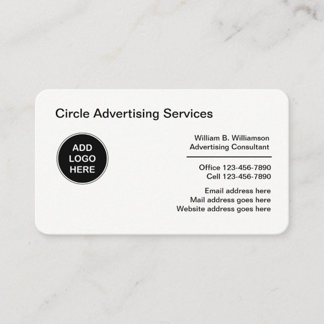 Advertising Agency Logo Template Business Card (Front)