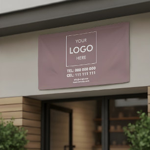 Advertising Business Logo Brown Banner