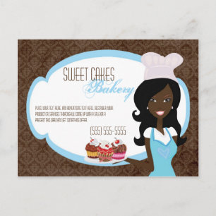 Advertising Card African American Baker Cup Cakes