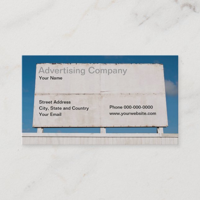 Advertising Company Business Card (Front)