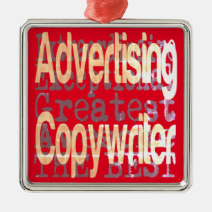 Advertising Copywriter Extraordinaire Metal Tree Decoration