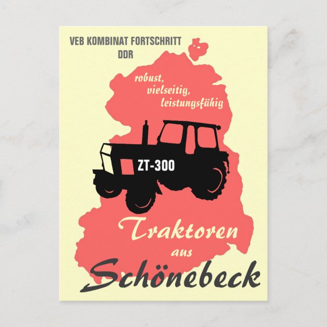 Advertising GDR. KombinProgress Postcard (Front)