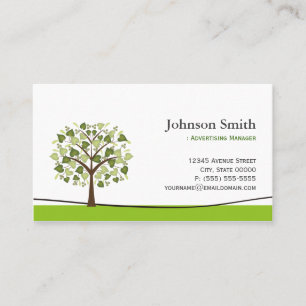 Advertising Manager - Elegant Wish Tree Business Card