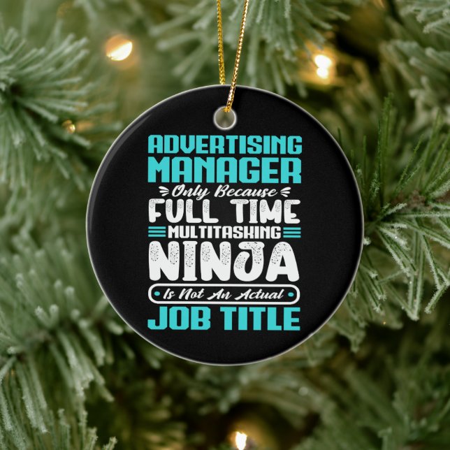 Advertising Manager Job Title Profession Skills Ceramic Tree Decoration (Tree)
