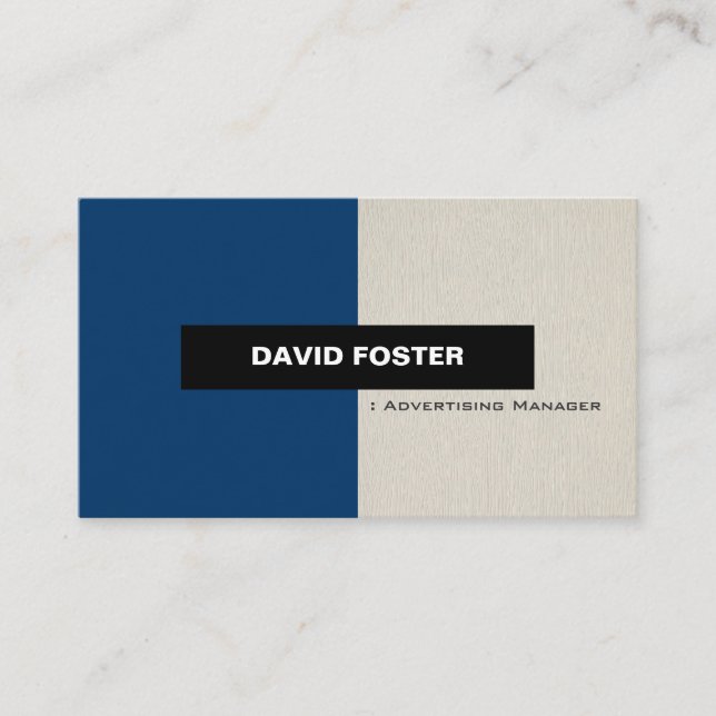Advertising Manager - Simple Elegant Stylish Business Card (Front)