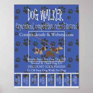 Advertising Promotional Poster Dog Walking