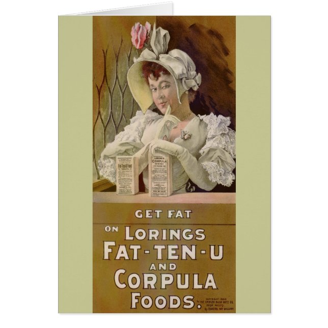 Advertisment for Get Fat Food Tables 1895 (Front)