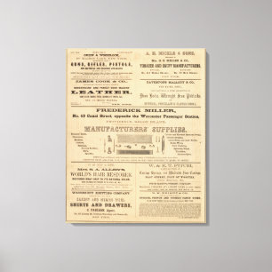 Advertisments by nine companies canvas print