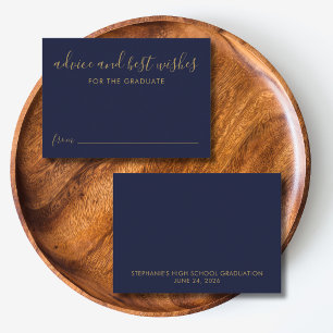 Advice And Best Wishes For The Graduate Gold Enclosure Card