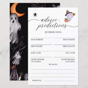Advice and Predictions Halloween Baby Shower Game
