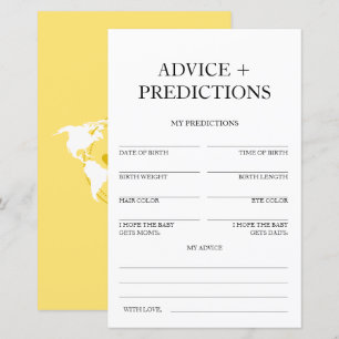 Advice and Predictions Travel Baby Shower Game