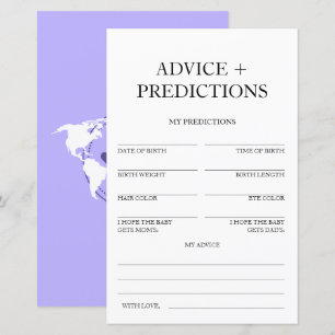 Advice and Predictions Travel Baby Shower Game