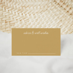 Advice and Well Wishes Burnt Yellow