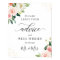 Advice and Well Wishes Sign Blush Pink Floral
