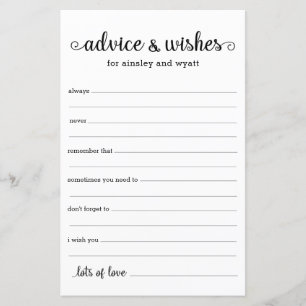 Advice and Wishes