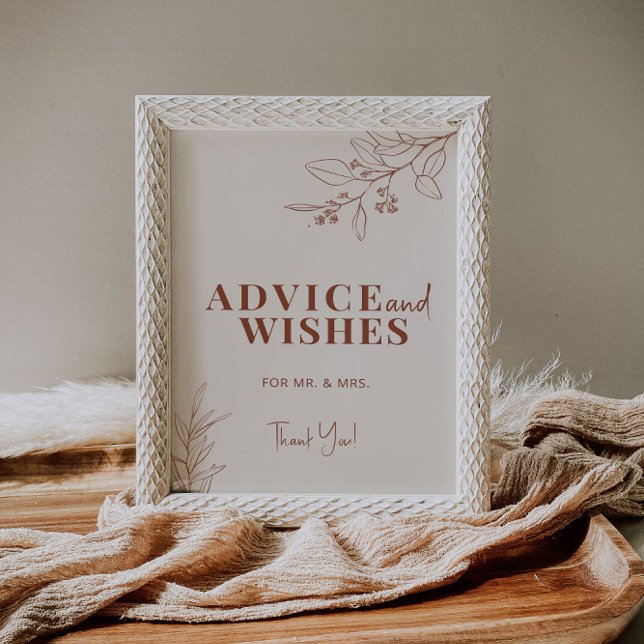 Advice And Wishes Boho Wedding Sign  (Creator Uploaded)