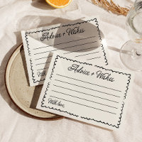 Advice and Wishes Bridal Shower Game Wavy Border