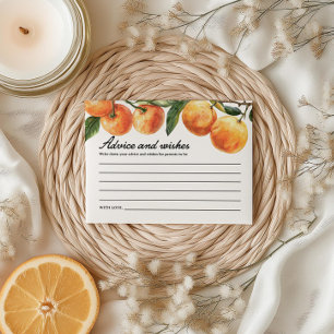 Advice and Wishes Cards Orange Baby Shower