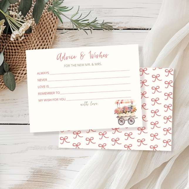 Advice and Wishes Flower Market Bridal Shower Card (Creator Uploaded)