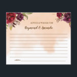 Advice and Wishes for Couple Bridal Shower card<br><div class="desc">Make it your own by adding your text (and personal photos). To access advanced editing tools,  please go to "Personalise",  scroll down and press the "click to customise further" link. See the full collection for all matching designs!</div>