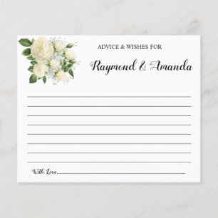 Advice and Wishes for Couple Bridal Shower Card