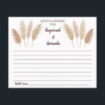 Advice and Wishes for Couple | Bridal Shower Card<br><div class="desc">Make it your own by adding your text (and personal photos). To access advanced editing tools,  please go to "Personalise",  scroll down and press the "click to customise further" link. See the full collection for all matching designs!</div>