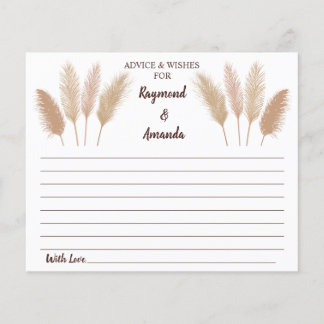 Advice and Wishes for Couple | Bridal Shower Card