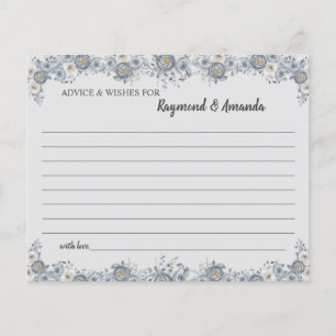 Advice and Wishes for Couple Bridal Shower Card