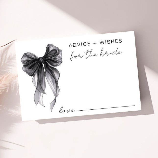 Advice And Wishes For The Bride Bridal Shower Enclosure Card (Creator Uploaded)