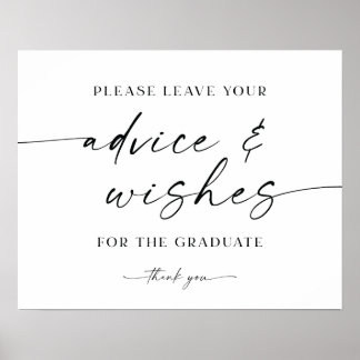 Advice And Wishes For The Graduate Sign