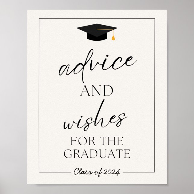 Advice and Wishes for the graduate Sign (Front)