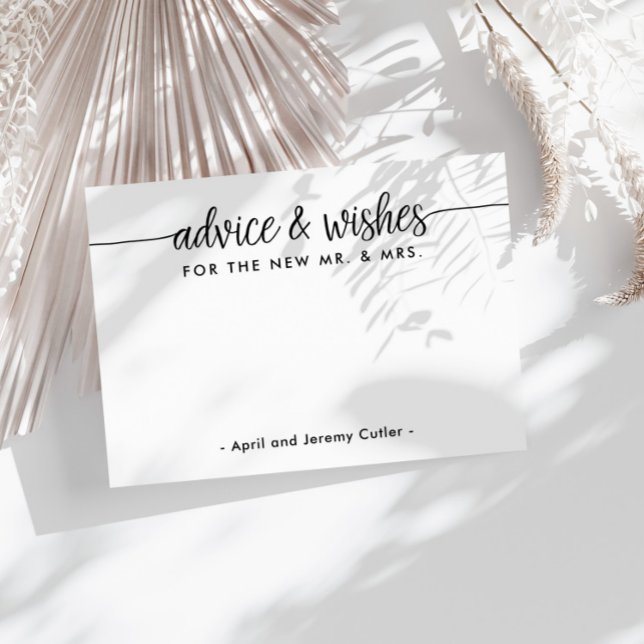 Advice and Wishes for the New Mr. & Mrs. Blank Enclosure Card (Creator Uploaded)