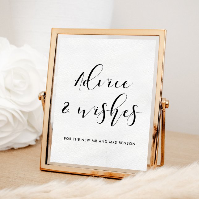 Advice and wishes for the newlyweds wedding sign (Creator Uploaded)