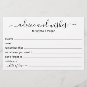 Advice and Wishes Modern LGBTQ Wedding