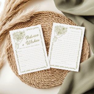 Advice and Wishes off the Market Bridal Shower Card