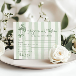 Advice and wishes Sage green Off the Market card