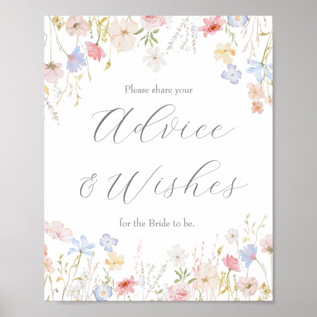 Advice and wishes sign,  poster (Front)