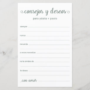 Advice and Wishes Spanish