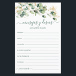 Advice and Wishes Spanish<br><div class="desc">These lovely, botanical, handwritten Spanish script Advice & Wishes (Consejos y Deseos) sheets with watercolor eucalyptus with gold embellishments at the top are perfect to have bridal shower, rehearsal dinner or wedding guests fill out for the happy couple. People will love having the prompts - they make it so easy...</div>