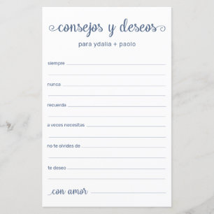 Advice and Wishes Spanish