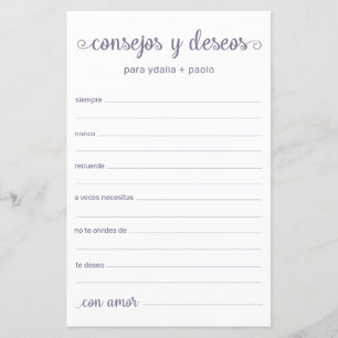 Advice and Wishes Spanish