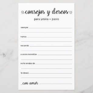 Advice and Wishes Spanish