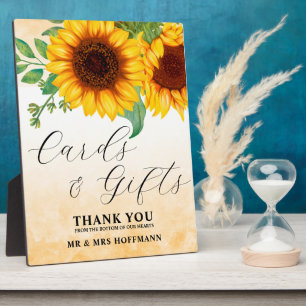 Advice and Wishes Sunflower sign Tabletop Plaque